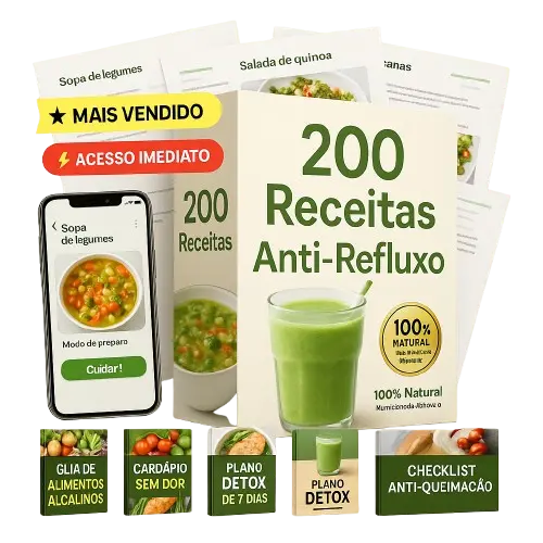 200 Receitas Anti-Refluxo - E-book com receitas saudáveis